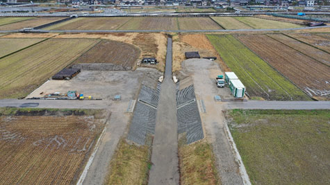 準用河川内古川橋梁下部工事　完工