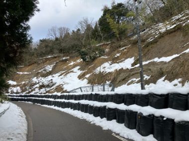 2024年12月、一般県道小野上渡線道路災害復旧落石防護柵工工事