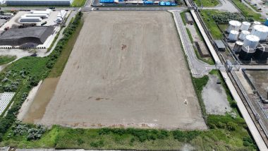 ２０２６年９月、伏木富山港（伏木地区）港湾関連用地造成事業築堤盛土掘削工事　完工