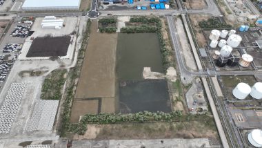２０２６年９月、伏木富山港（伏木地区）港湾関連用地造成事業築堤盛土掘削工事　完工